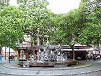  We finally made it into the pedestrian zone.  This is the Elwedritsche Fountain.  The characters are all fantasy types of beings.